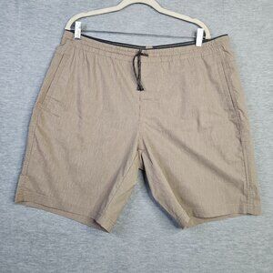 Kühl Men's Lightweight Quick-Dry Hiking Shorts Size XL Khaki Elastic Drawstring